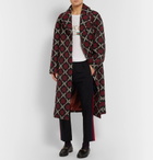 Gucci - Double-Breasted Logo-Jacquard Wool Coat - Men - Black