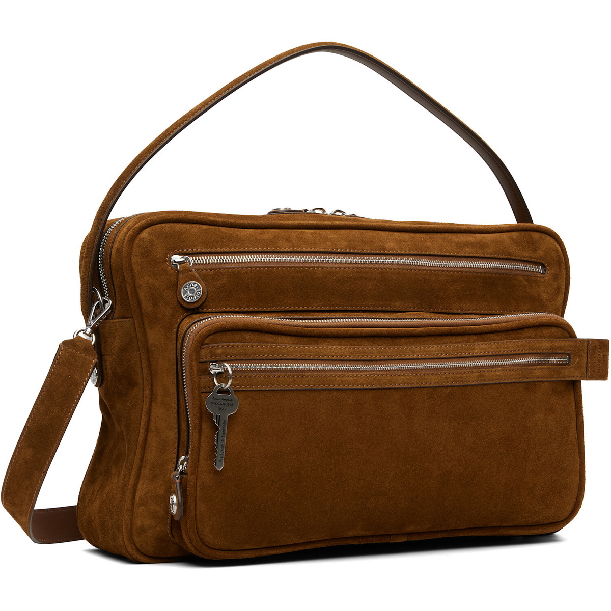 Acne Studios Brown Camero Camera Suede Shoulder Bag
