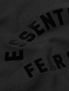 Fear of God Essentials Kids - Logo-Appliquéd Cotton-Blend Jersey Hoodie - Black
