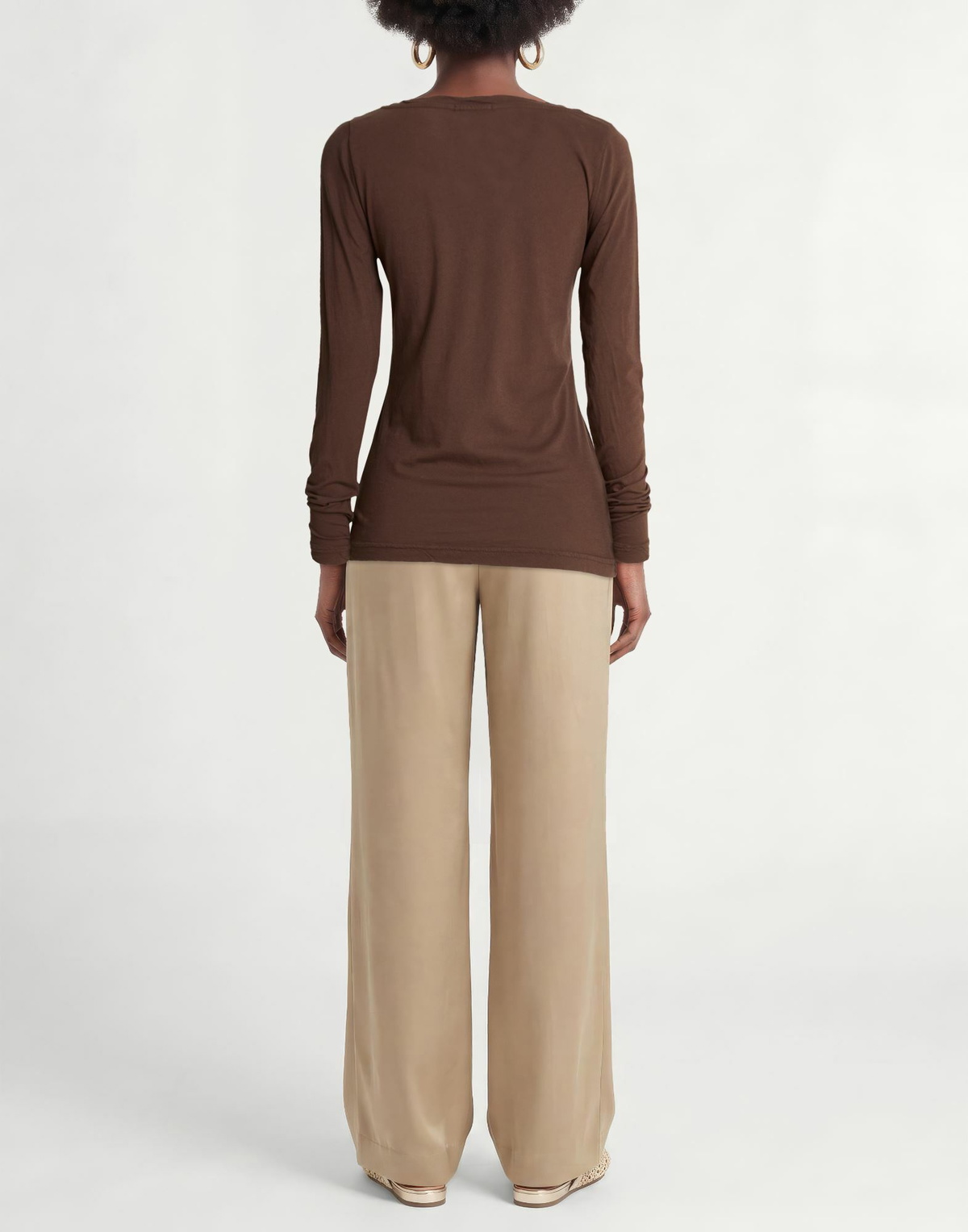 Crossley Womens T-shirt Chocolate in Brown