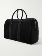 SAINT LAURENT - Le Monogramme 48H Suede-Trimmed Logo-Jacquard Canvas Duffle Bag - Black