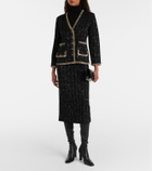 Veronica Beard Corbin tweed midi skirt
