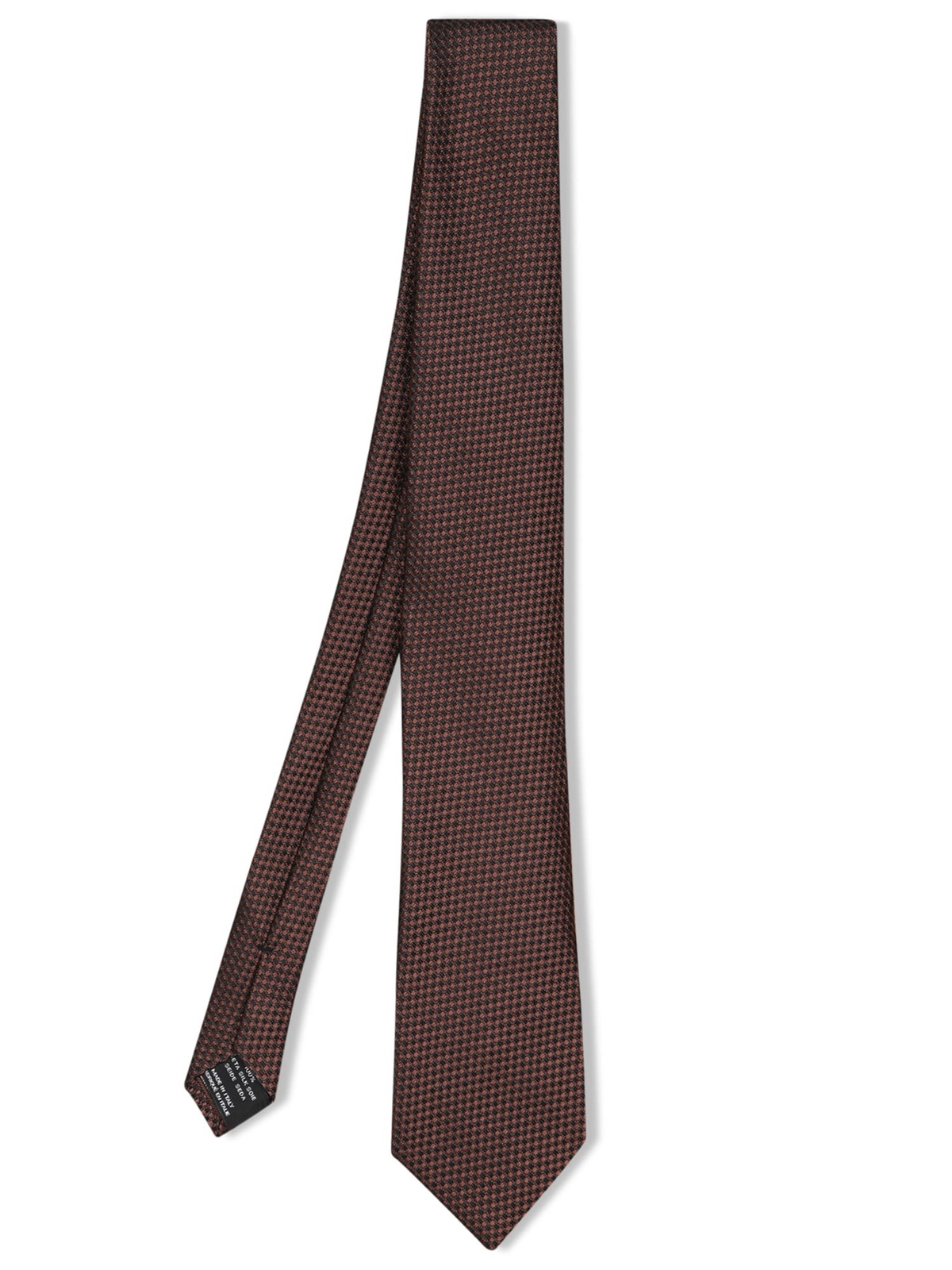 Tom Ford Pattern Tom Ford Brown Geometric Pattern Tie TOM FORD