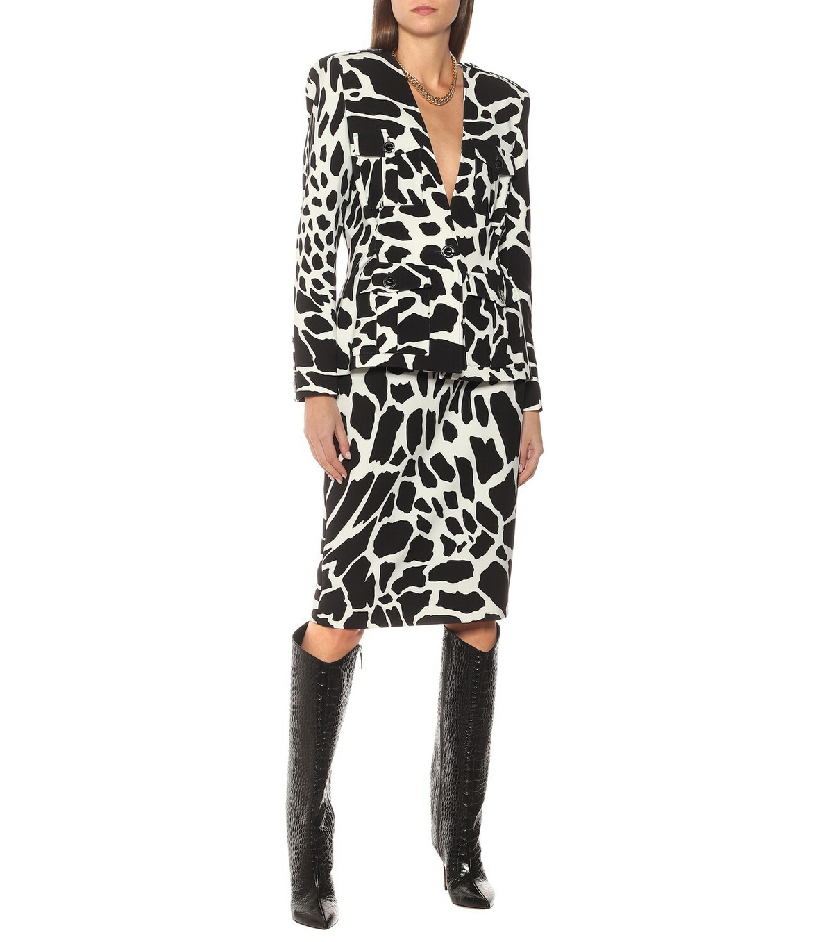 Alexandre Vauthier - Printed stretch-twill blazer