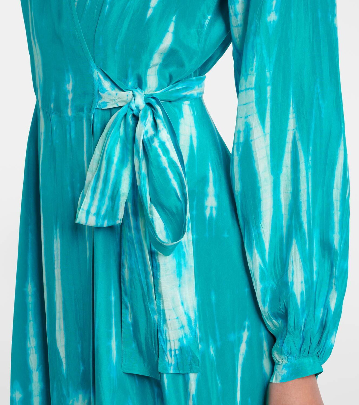 Anna Kosturova Tie-dye silk wrap dress