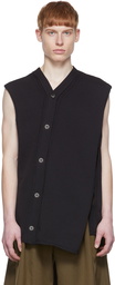 Comme des Garçons Homme Plus Black Polyester Cardigan