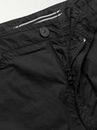 Stone Island - Straight-Leg Logo-Appliquéd Cotton-Blend Canvas Cargo Shorts - Black