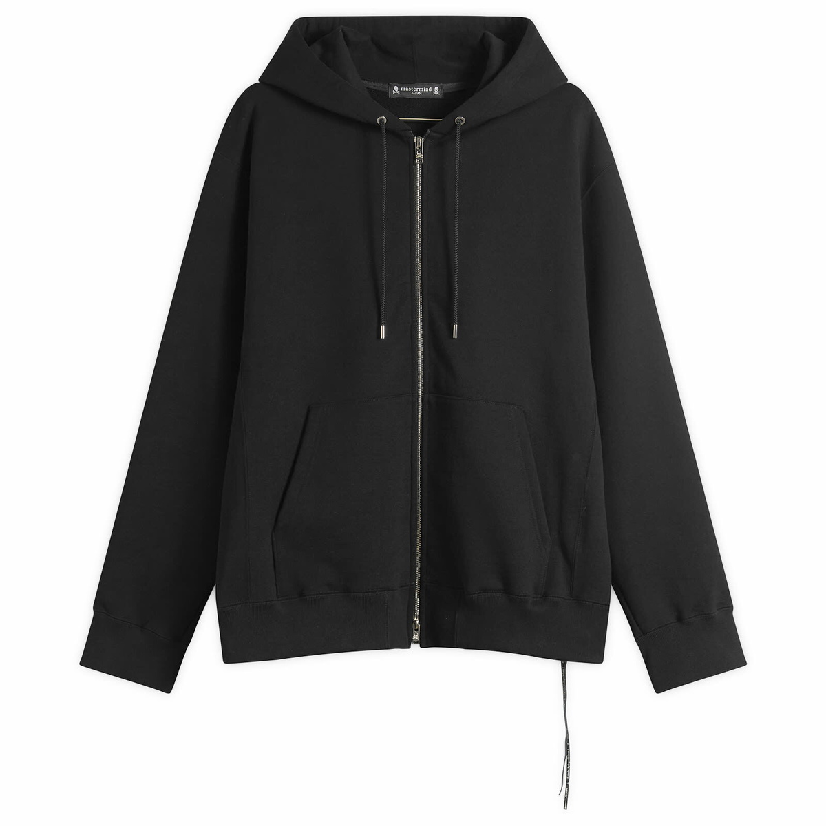 MASTERMIND WORLD Men's OG Embroidery-Ish Zip-Up Hoodie in Black