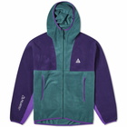 Nike Men's Acg Wolf Tree Full Zip Fleece in Deep Jungle/Purple Ink/Summit White