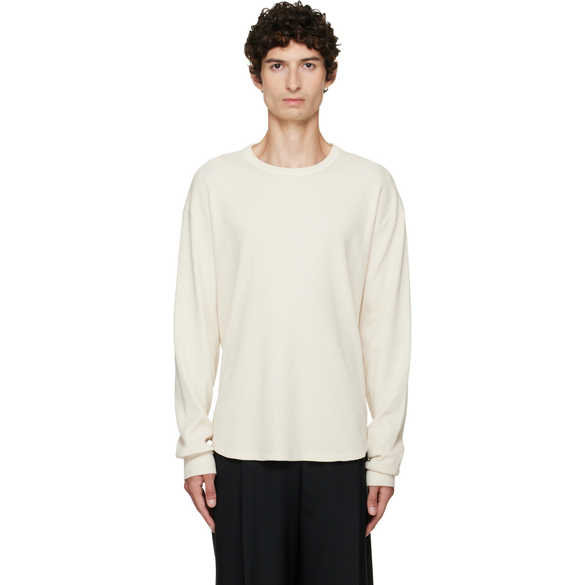 Les Tien Off-White Thermal Baseball Hem T-shirt