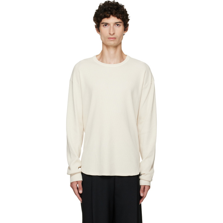 Photo: Les Tien Off-White Thermal Baseball Hem T-shirt