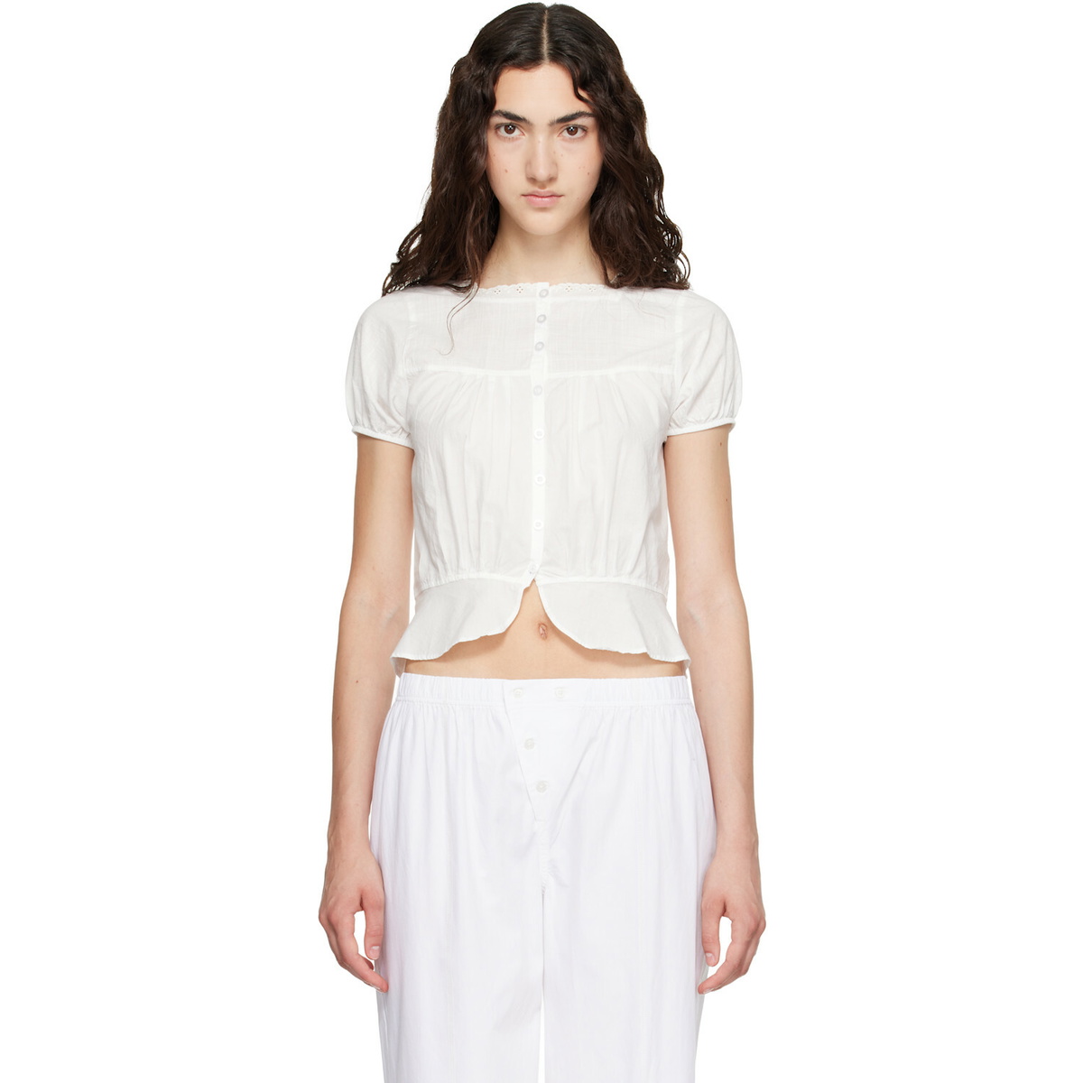 Fruity Booty White Daisy Blouse