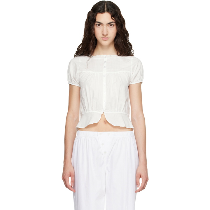 Photo: Fruity Booty White Daisy Blouse
