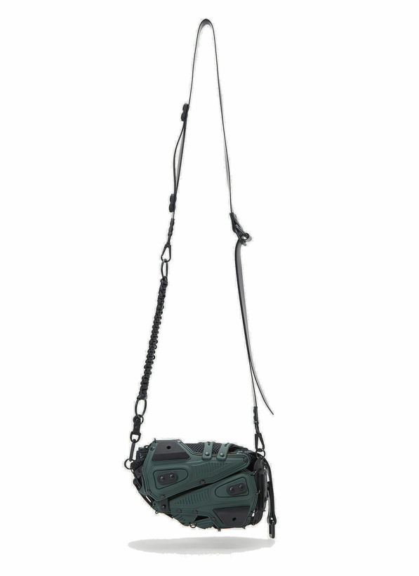 Photo: Panelled Crossbody Bag in Green