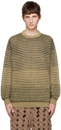 Isa Boulder Green & Beige Gradient Dot Sweater
