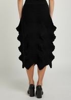 Issey Miyake Sculpted Knit Midi Dress Black