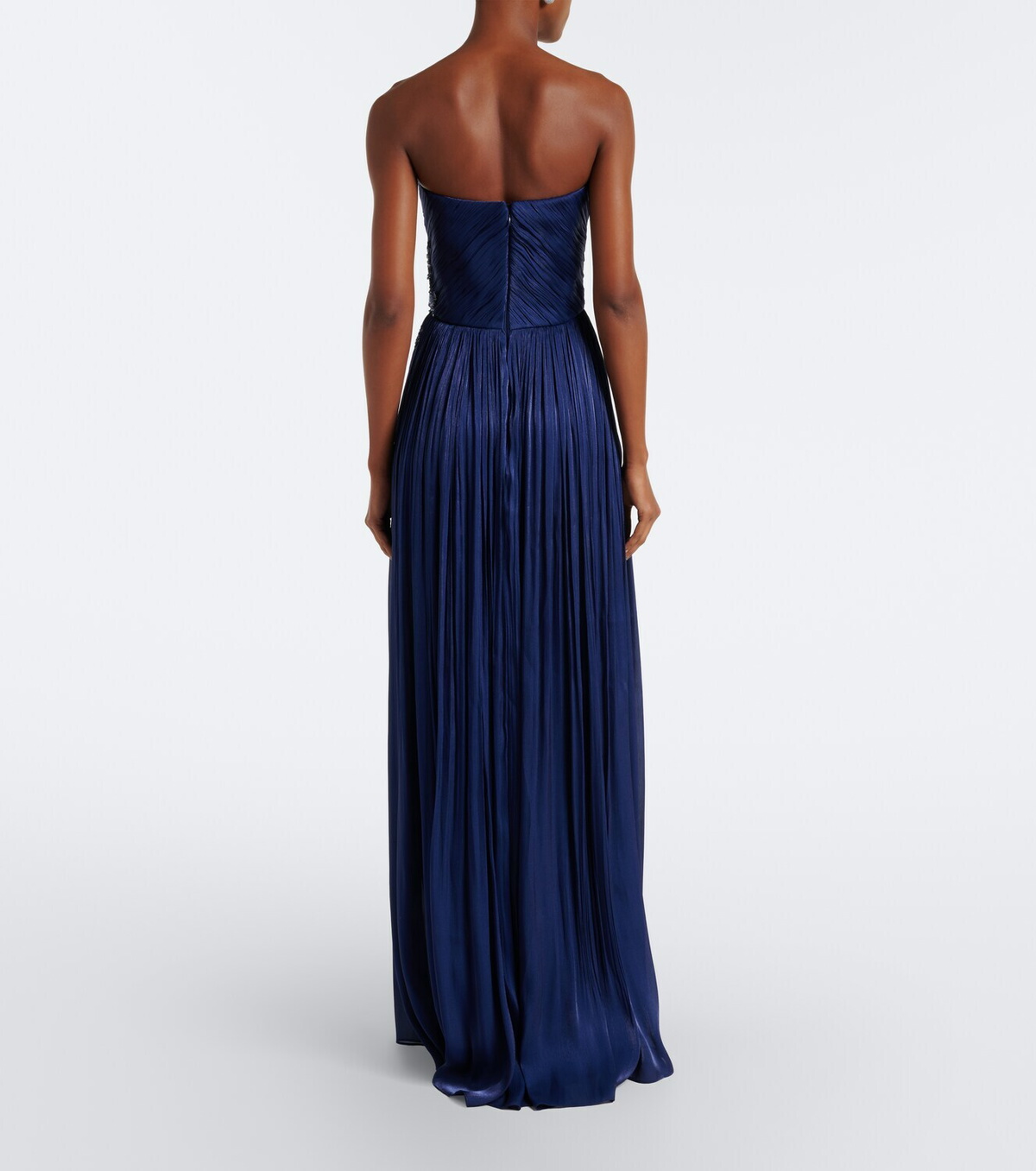 Costarellos Lenina Lurex® georgette bustier gown