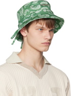 Jacquemus Green Le Raphia 'Le Bob Gadjo' Bucket Hat