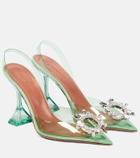 Amina Muaddi Begum embellished PVC slingback pumps