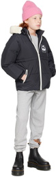 Mini Rodini Kids Black Panda Puffer Jacket