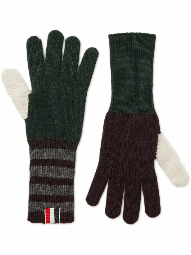 Photo: Thom Browne - Striped Cashmere Gloves