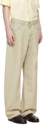 AFTER PRAY Beige Slash Jeans