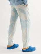 11.11/eleven eleven - Tapered Indigo-Dyed Cotton Drawstring Sweatpants - Blue