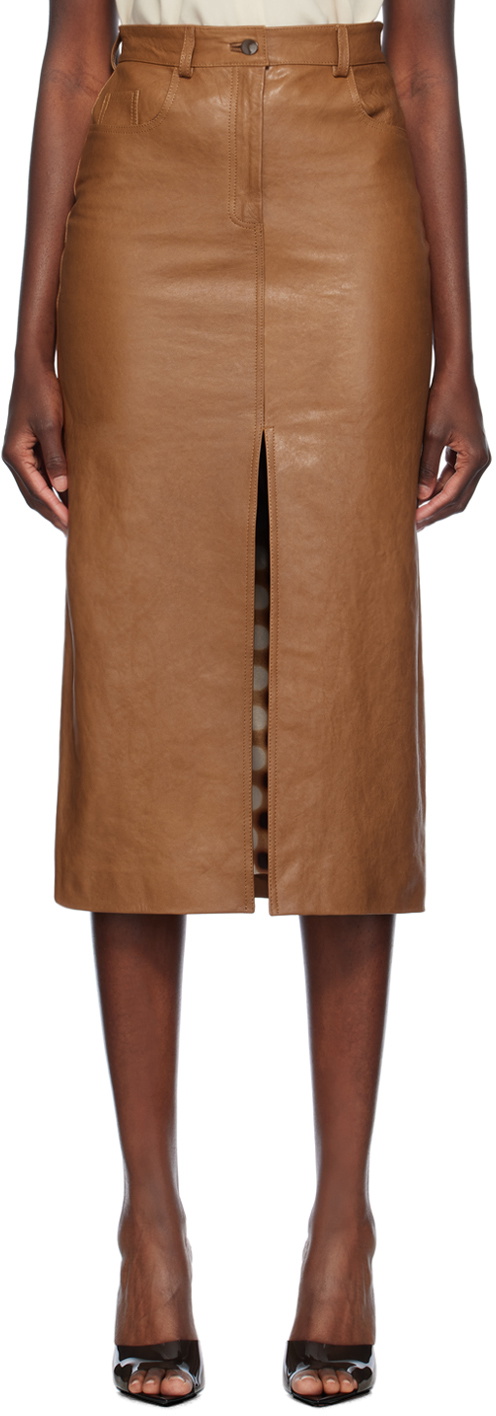 16Arlington Tan Ille Midi Skirt