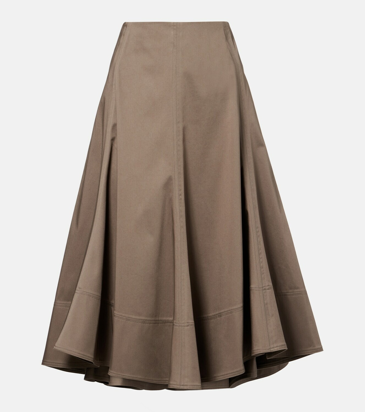 Proenza Schouler Janan cotton-blend sateen midi skirt