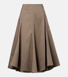 Proenza Schouler Janan cotton-blend sateen midi skirt