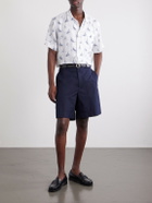 Polo Ralph Lauren - Logo-Embroidered Printed Linen Shirt - Neutrals