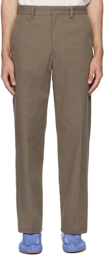 Photo: Acne Studios Taupe Creased Trousers