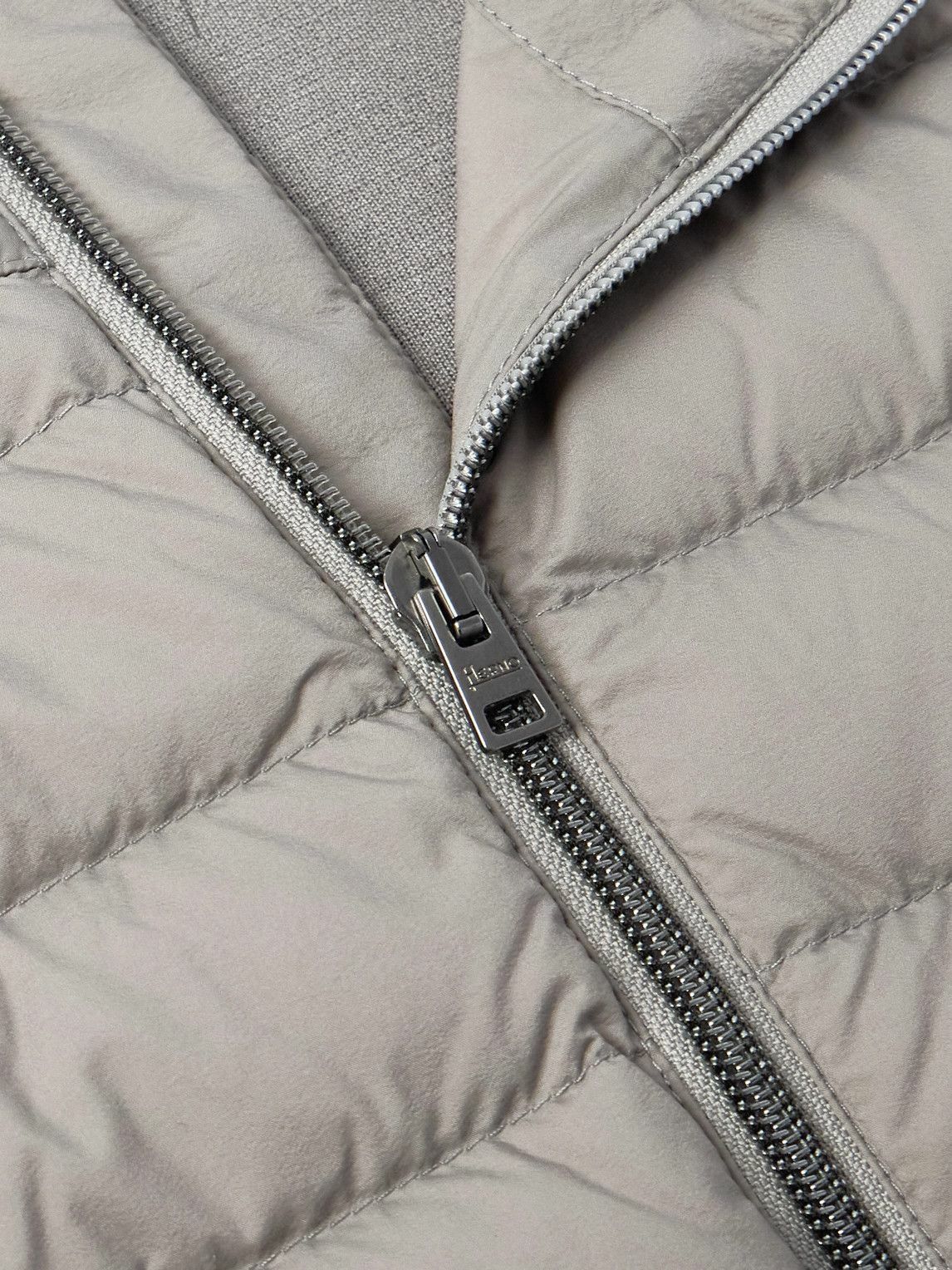 Herno - Quilted Shell and Wool and Silk-Blend Down Gilet - Gray