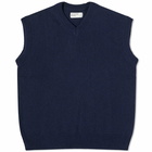 Universal Works Men's Eco Wool Knit Vest in Navy