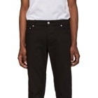 Alexander McQueen Black Bull Denim Check Jeans