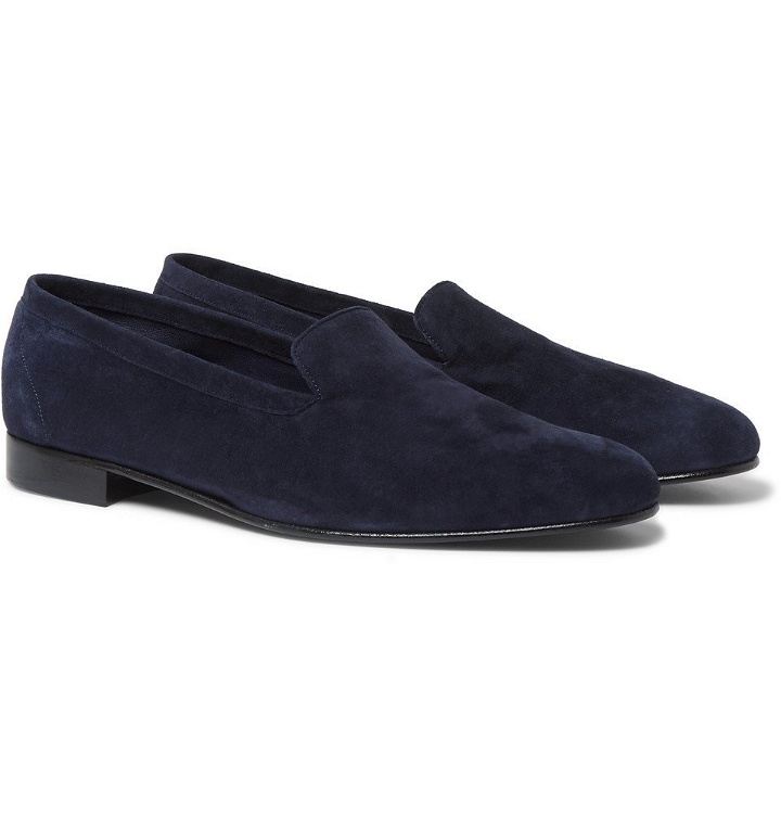 Photo: George Cleverley - Hedsor Suede Loafers - Navy