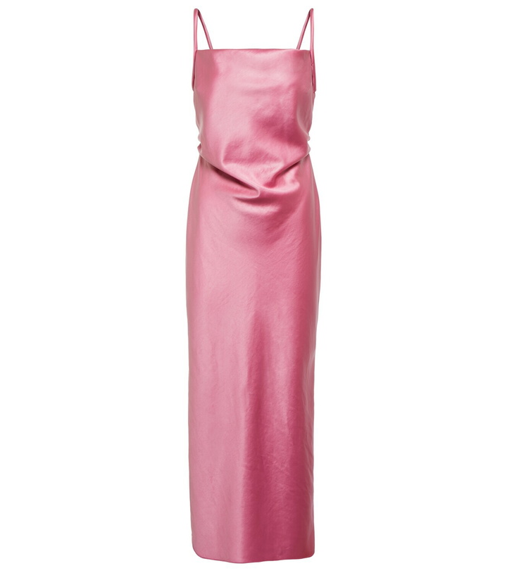 Photo: Nanushka Irma satin midi dress