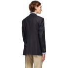 Husbands Navy Twill Double-Breasted Blazer