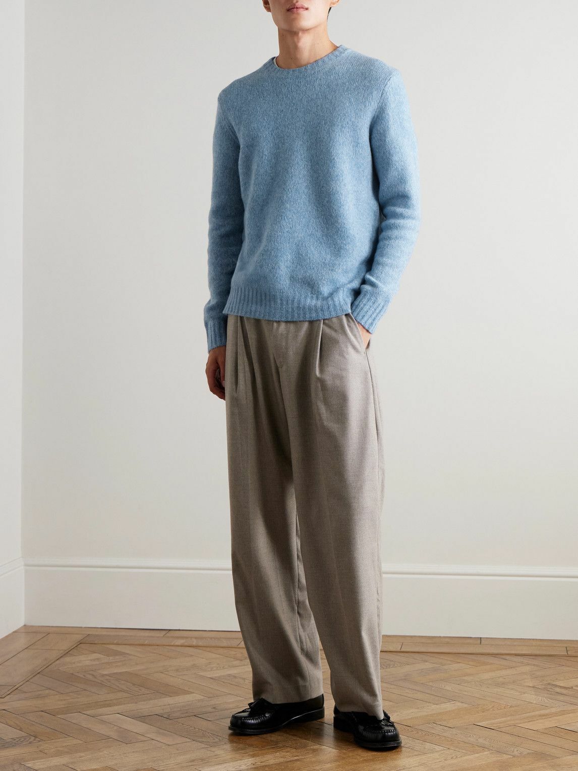 NN07 - Lee 6598 Merino Wool-Blend Sweater - Blue NN07