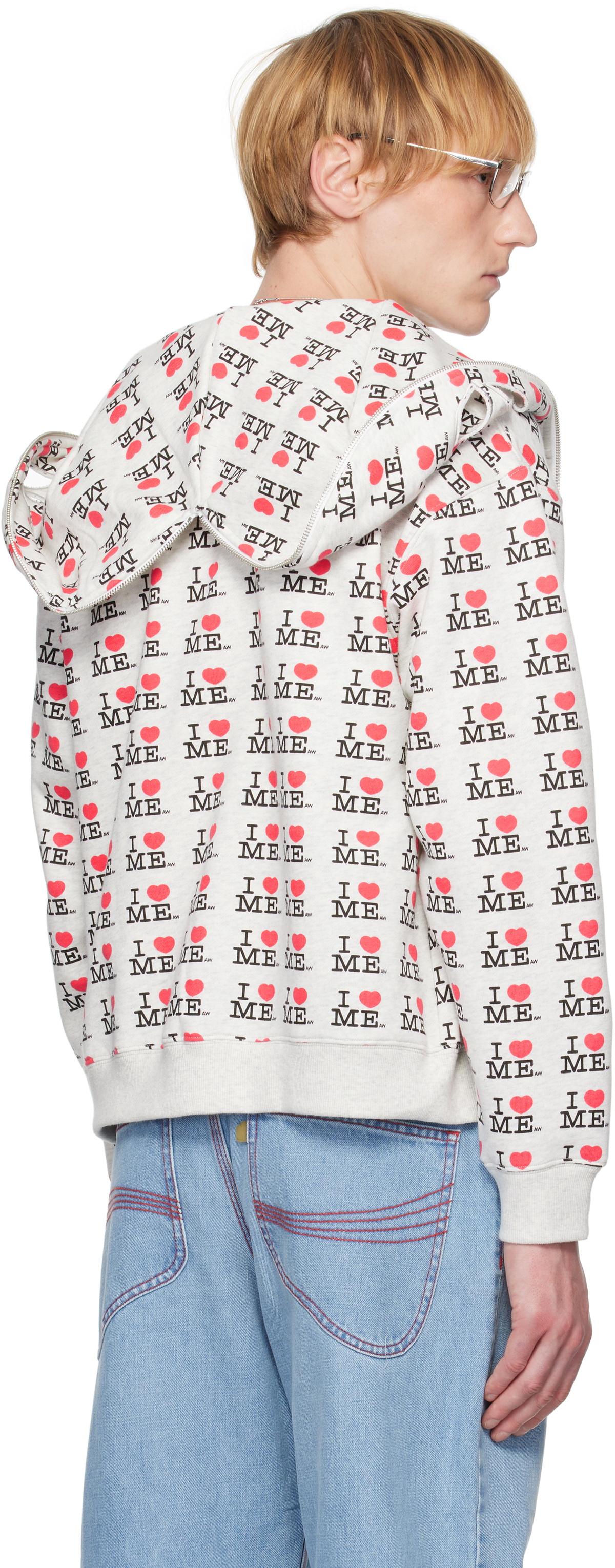 Ashley Williams Gray 'I Heart Me' Butterfly Hoodie Ashley