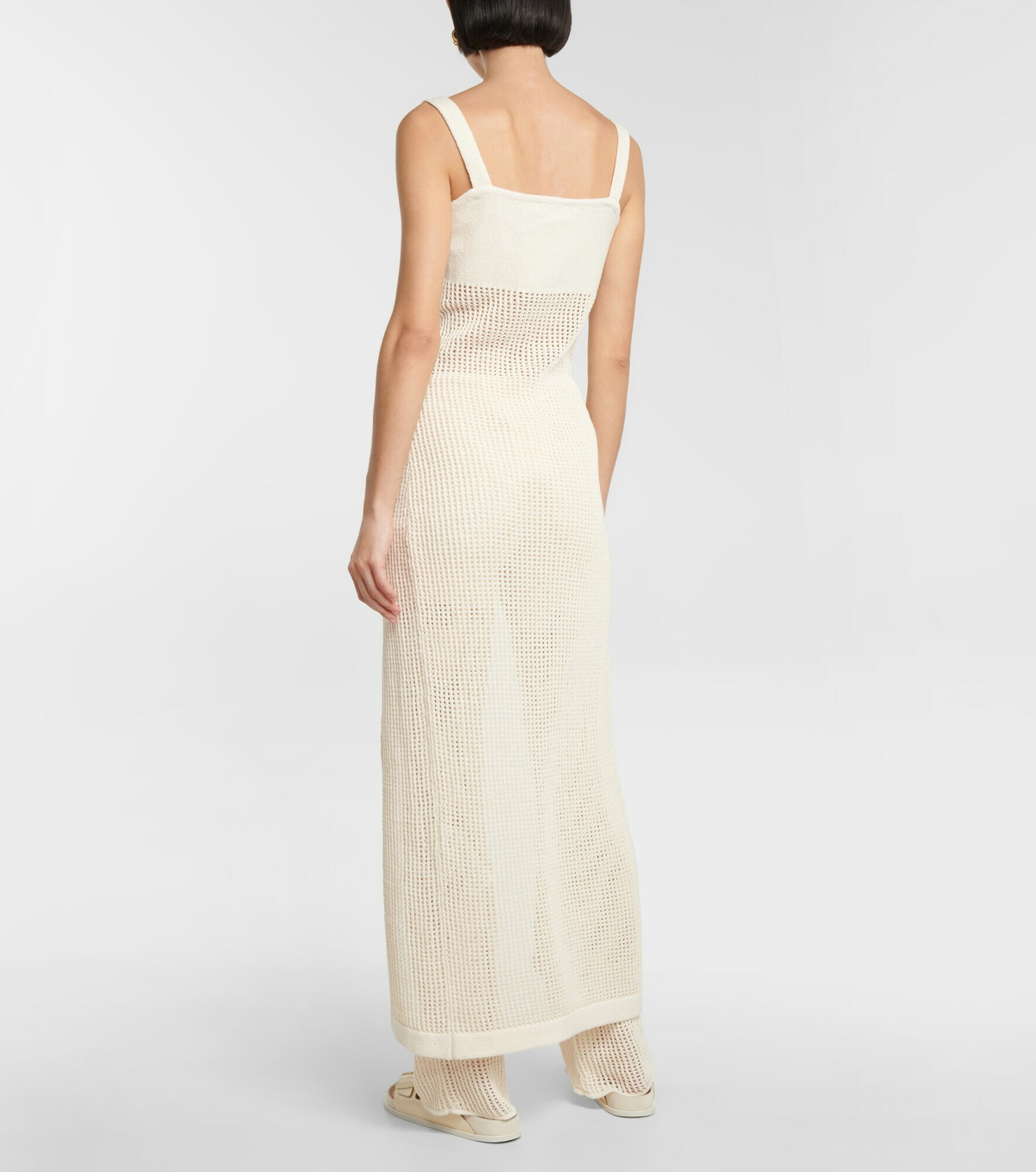 nanushka crochet dress Nanushka Elianne Long Crochet Coverup Dress
