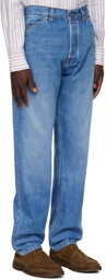 Drake's Blue Five-Pocket Jeans