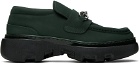 Burberry Green Nubuck Creeper Clamp Loafers