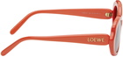 LOEWE Orange Mini Oval Slim Sunglasses