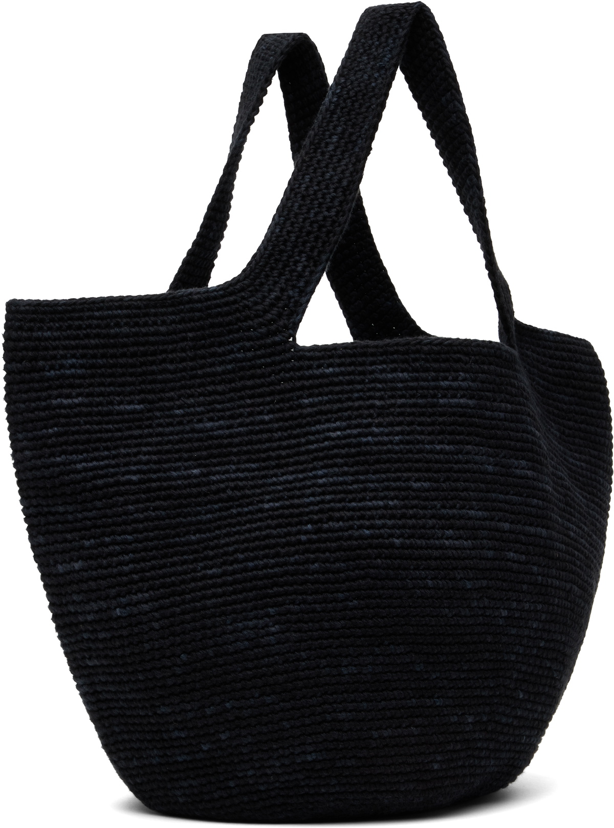 Lauren Manoogian Black Crochet Bowl Tote