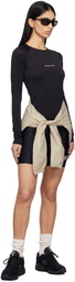 District Vision Black 7in Pocketed Half Tights Sport Shorts