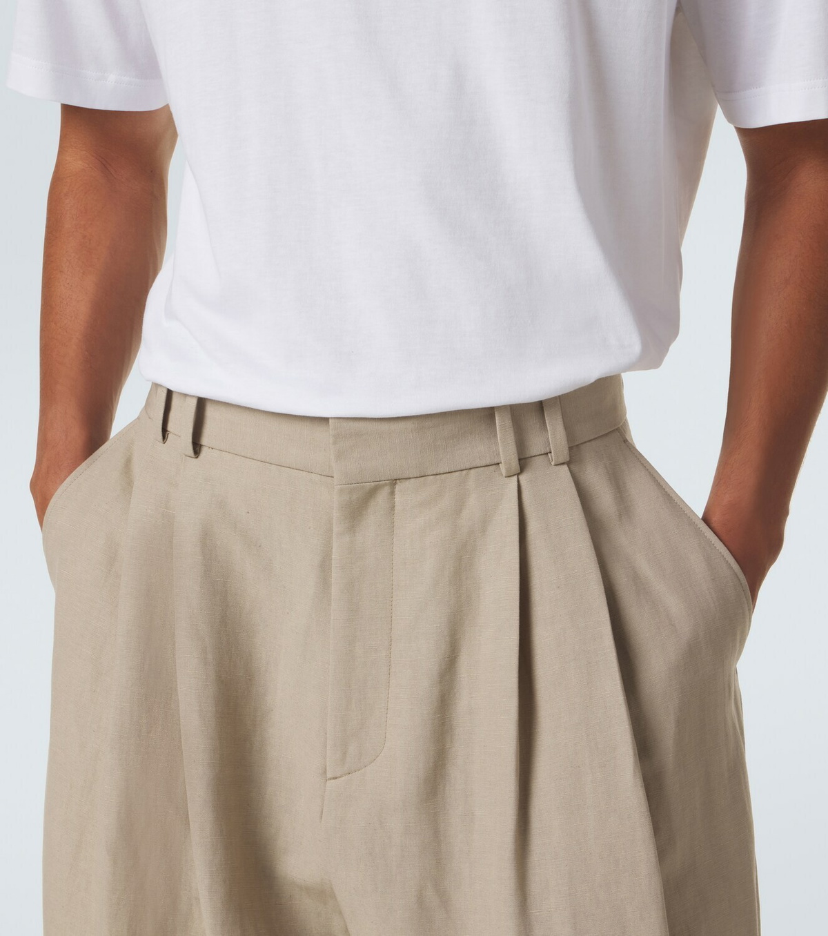 Studio Nicholson Linen and wool wide-leg pants