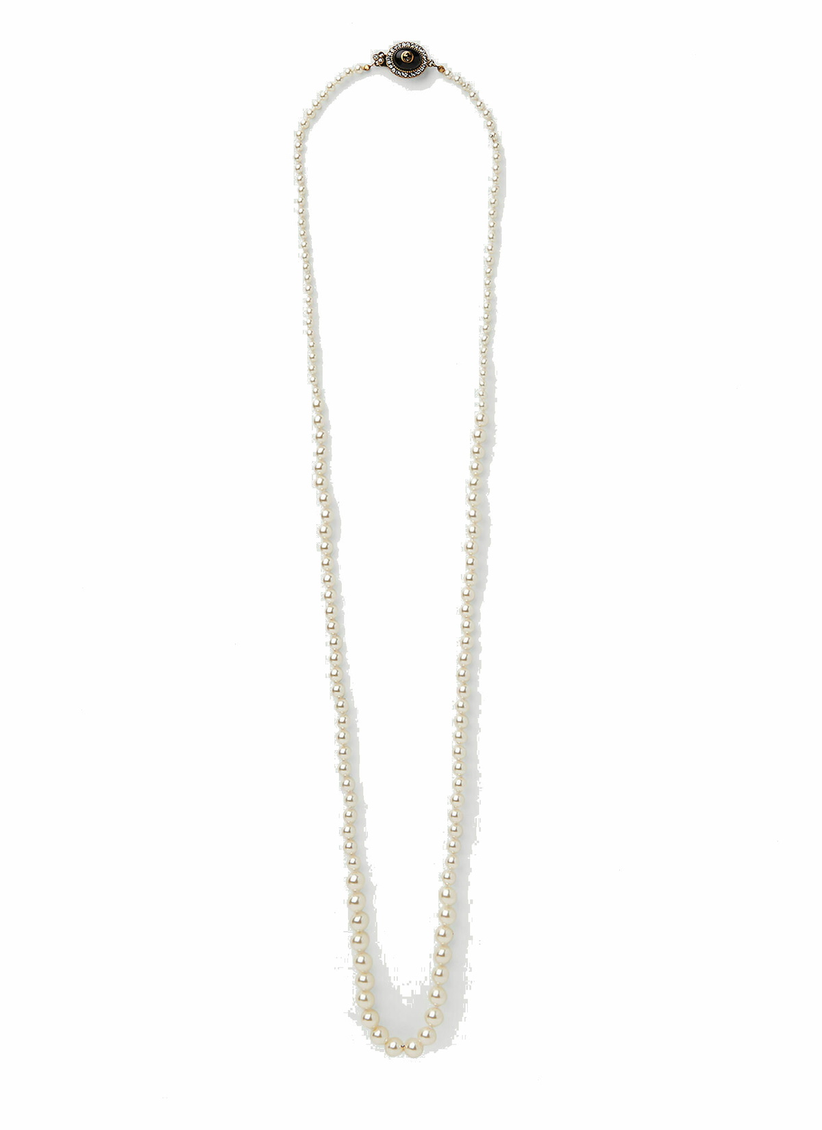 Interlocking G Pearl Necklace in White Gucci