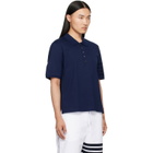 Thom Browne Navy Jersey Ottoman 4-Bar Polo