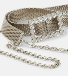 Alessandra Rich Crystal-embellished chain belt